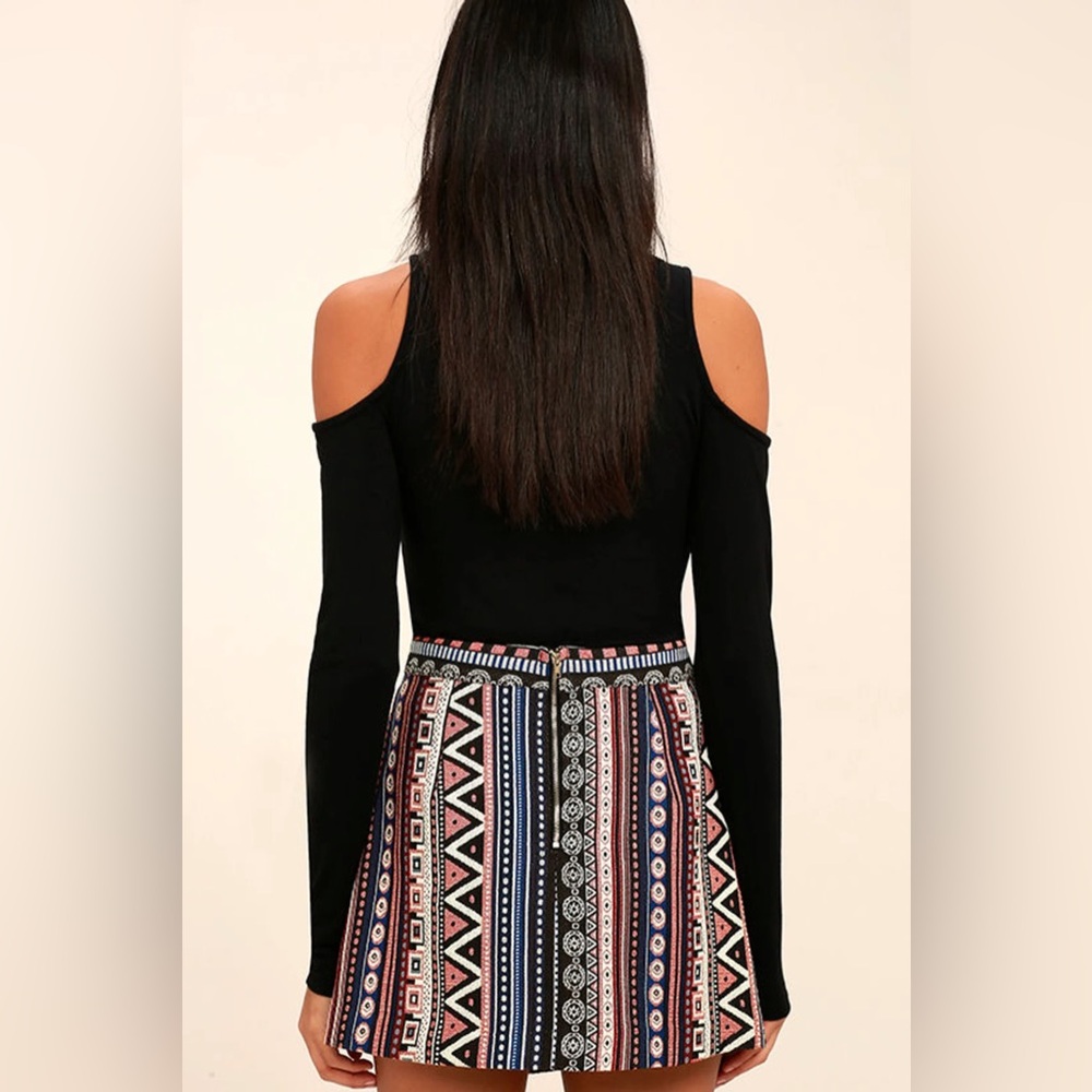 fab'rik Multicolor Aztec Patterned Mini Skirt (S) - Picture 4 of 16